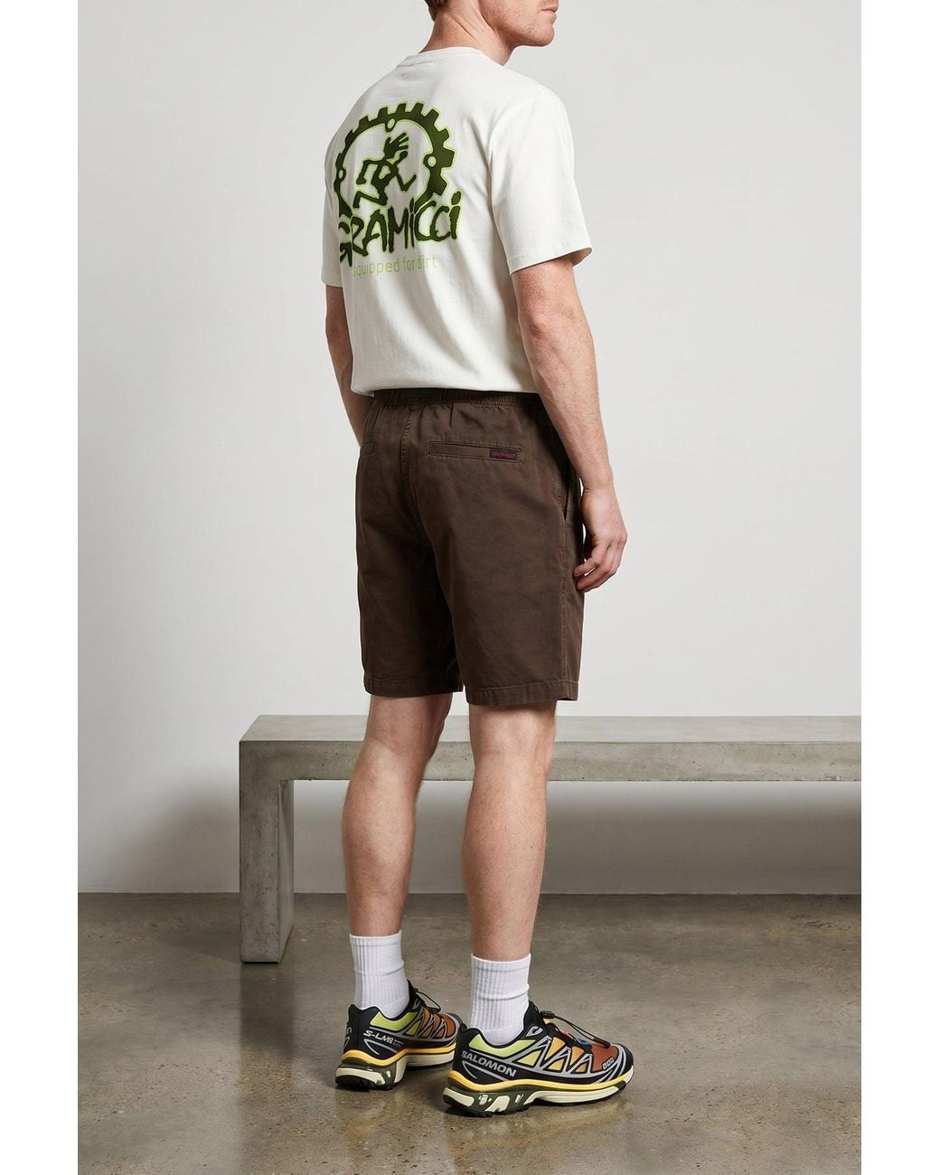 Gramicci White T-Shirt With Graphic Logo for men