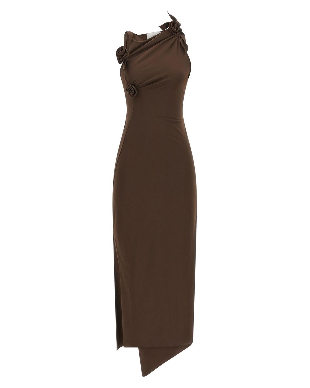 Coperni Brown Flower Dress