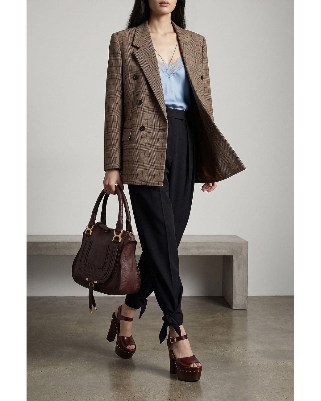Chloé Brown Chloé Wooden Platform Sandal