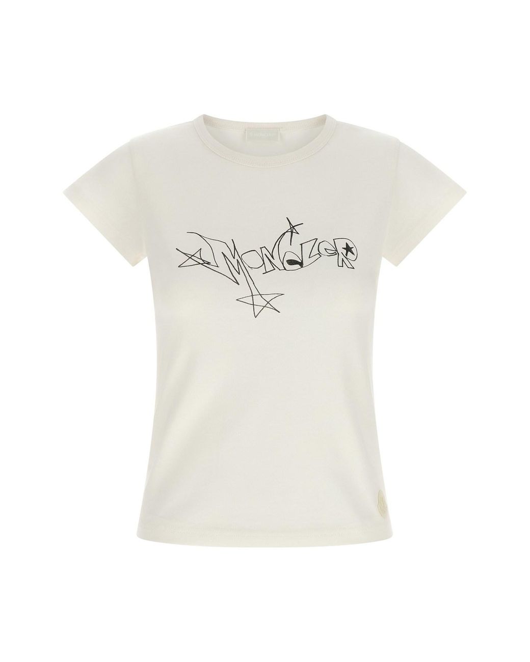 Moncler White Graphic Print T-shirt