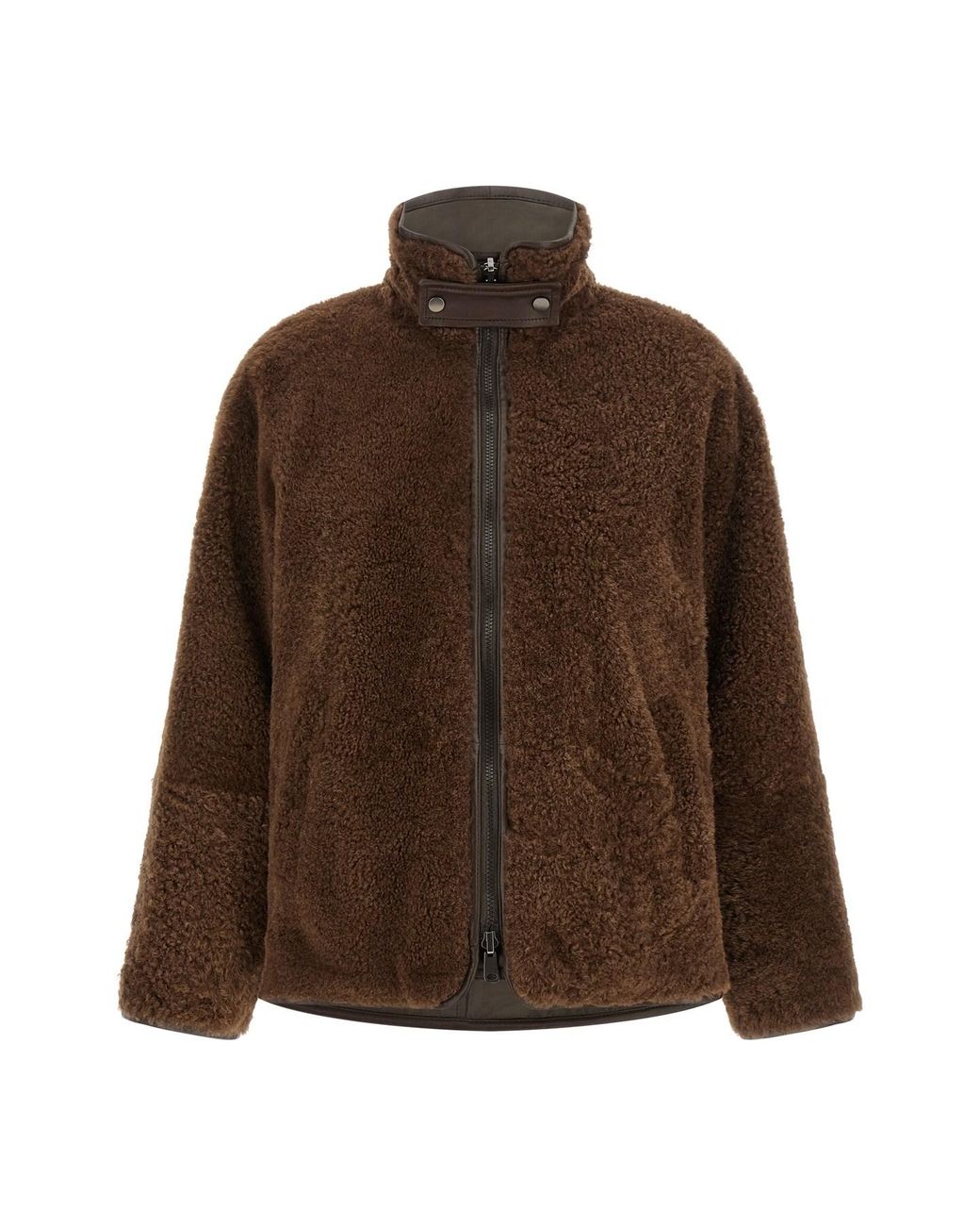 Brunello Cucinelli Brown 'fuzzy' Reversible Jacket