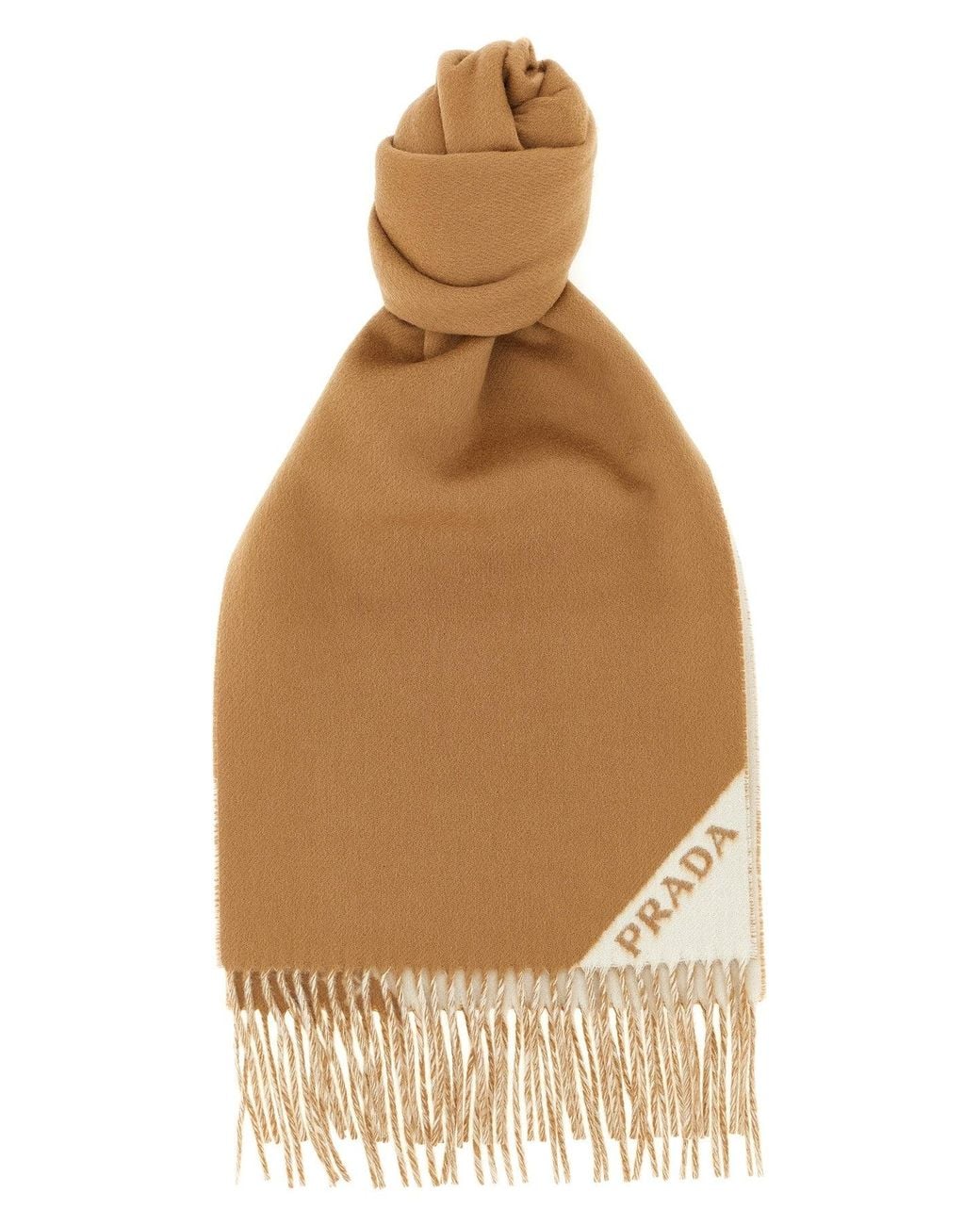Prada Natural Scarf 'Double Cashmere'