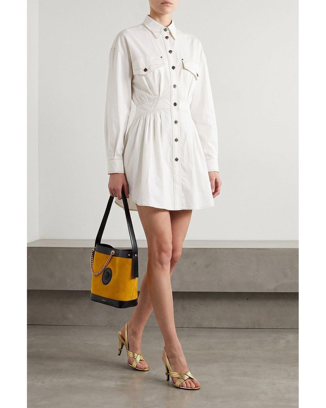 Versace White 'Medusa' Shirt Dress