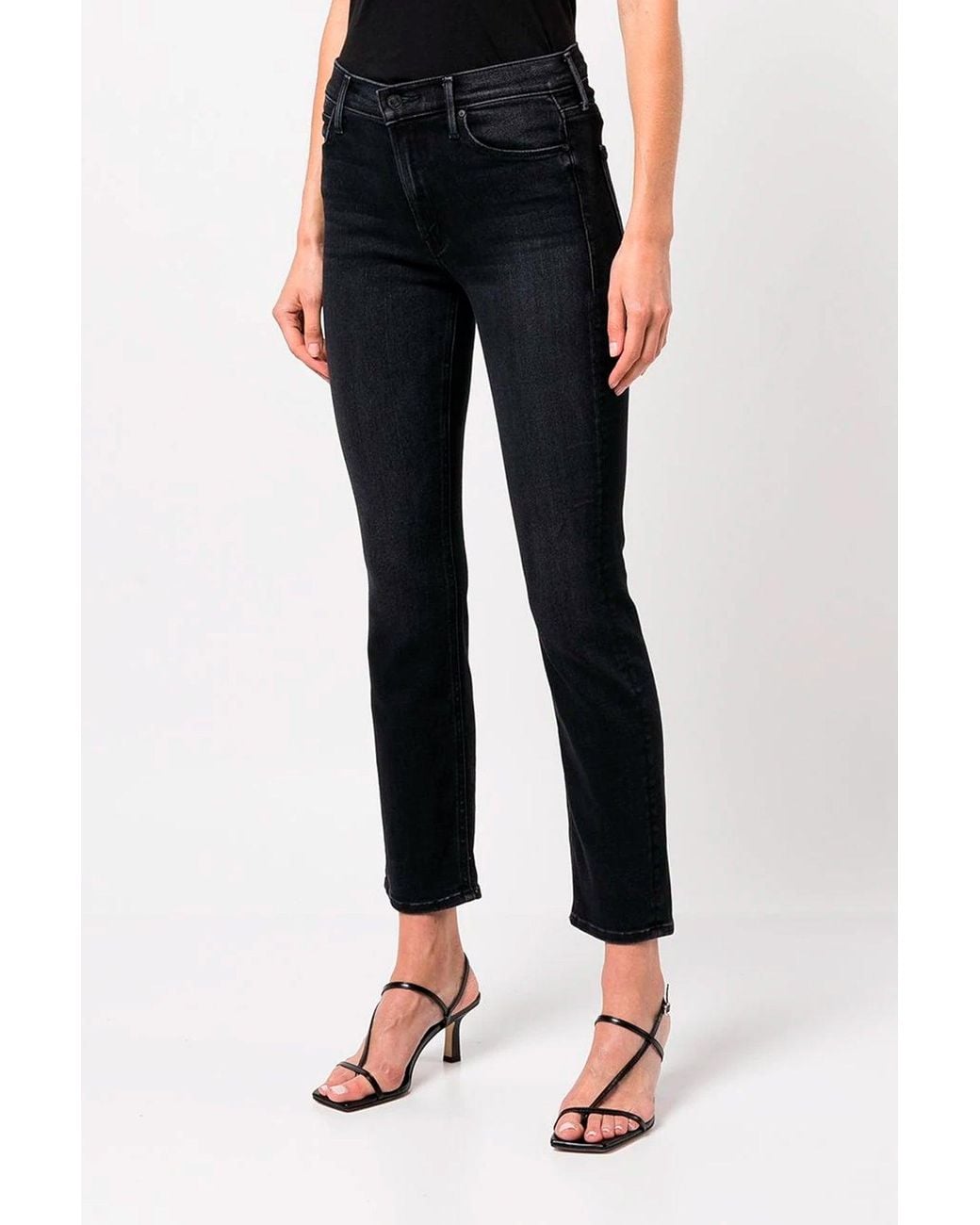 Mother Blue 'The Mid Rise Dazzler Ankle Boot' Jeans