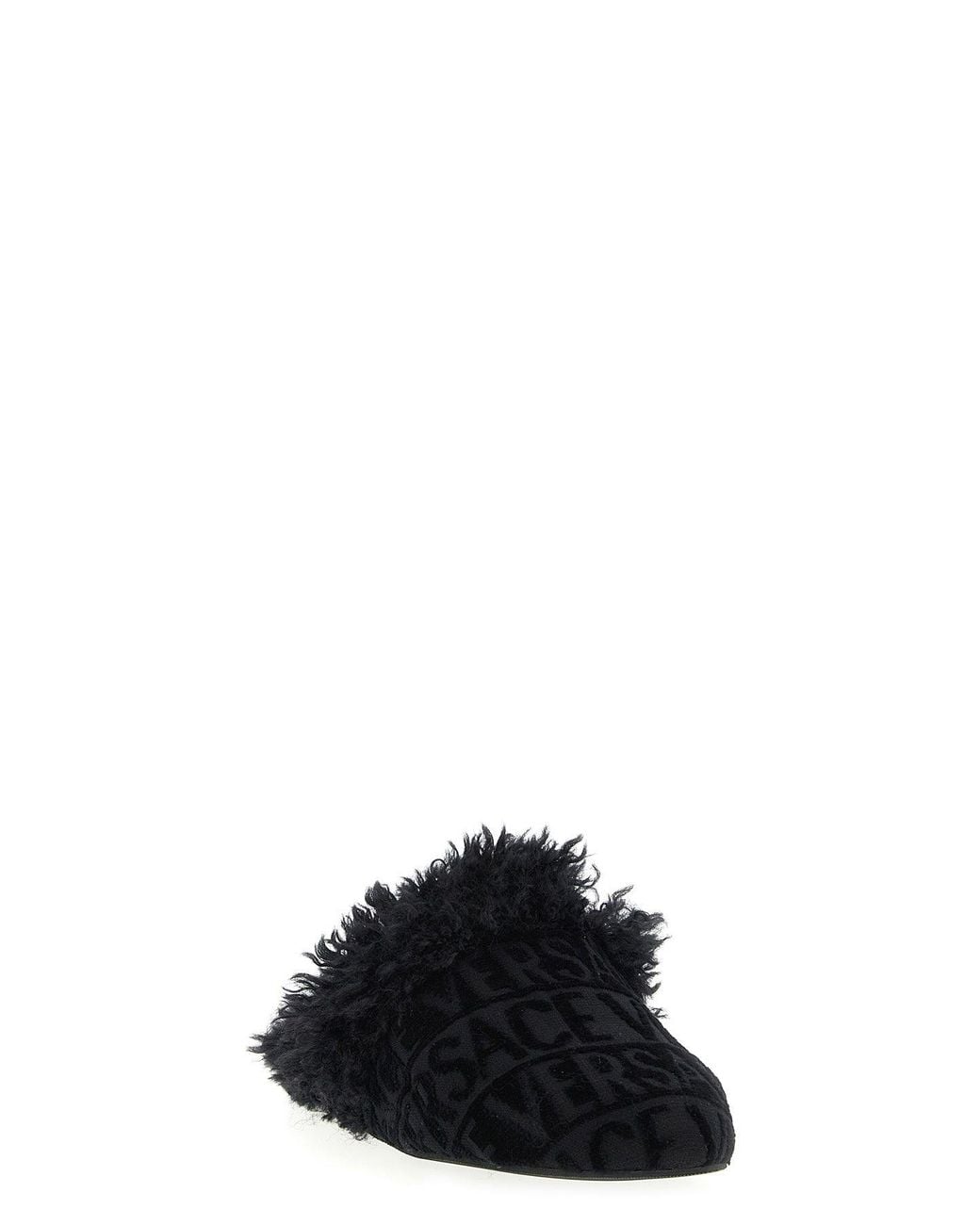 Versace Black 'Versace' Slippers
