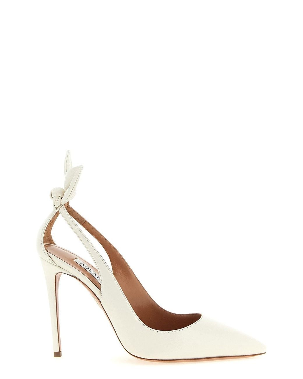 Aquazzura White Pump Bow Detail