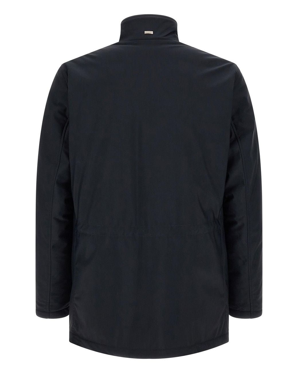 Herno Black Technical Fabric Jacket With Stand Collar for men