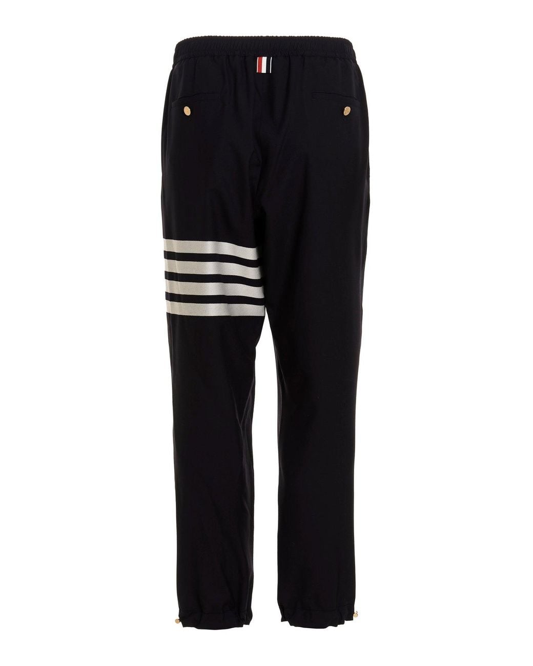 Thom Browne Black Bar Trousers for men