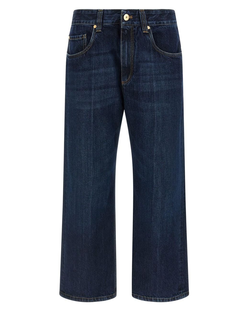 Brunello Cucinelli Blue Cropped Jeans