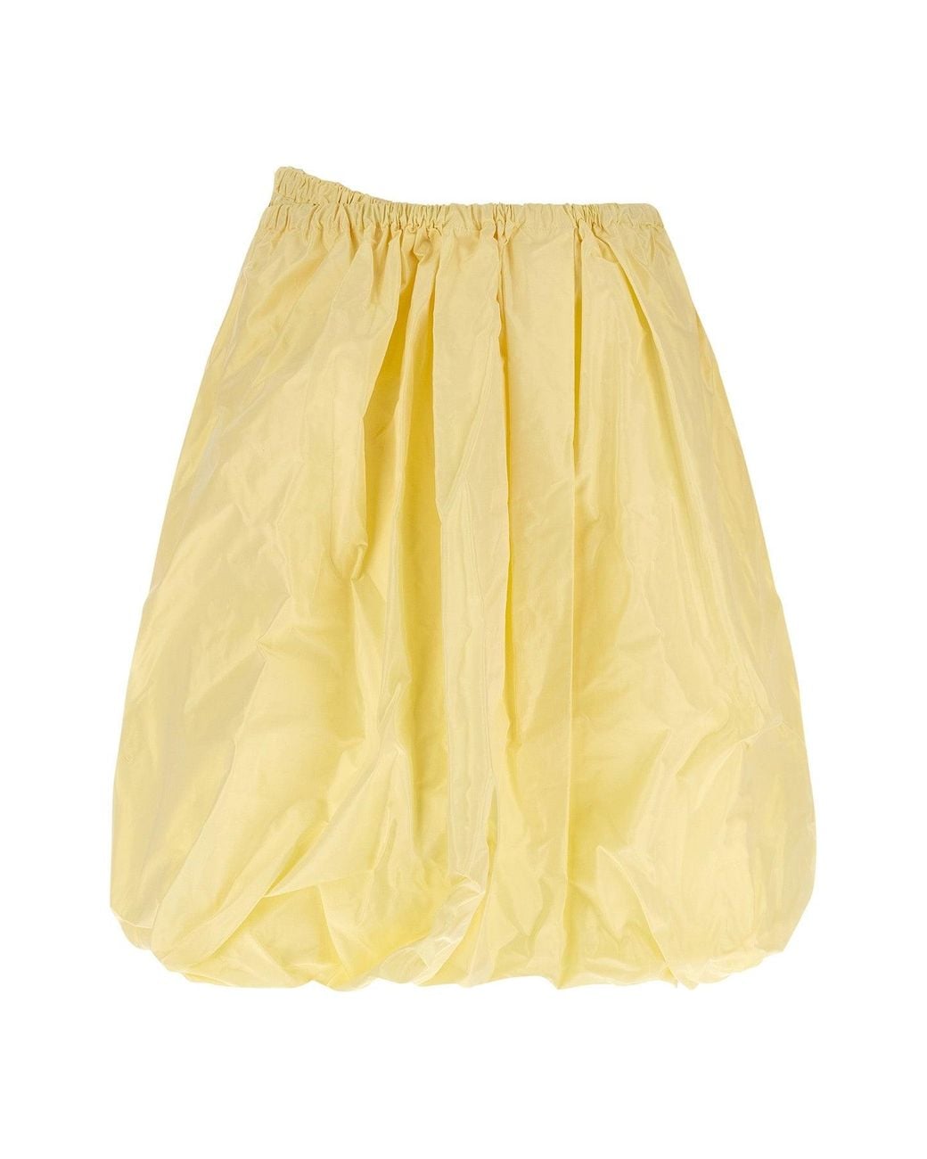 Prada Yellow Gathered Waist Skirt