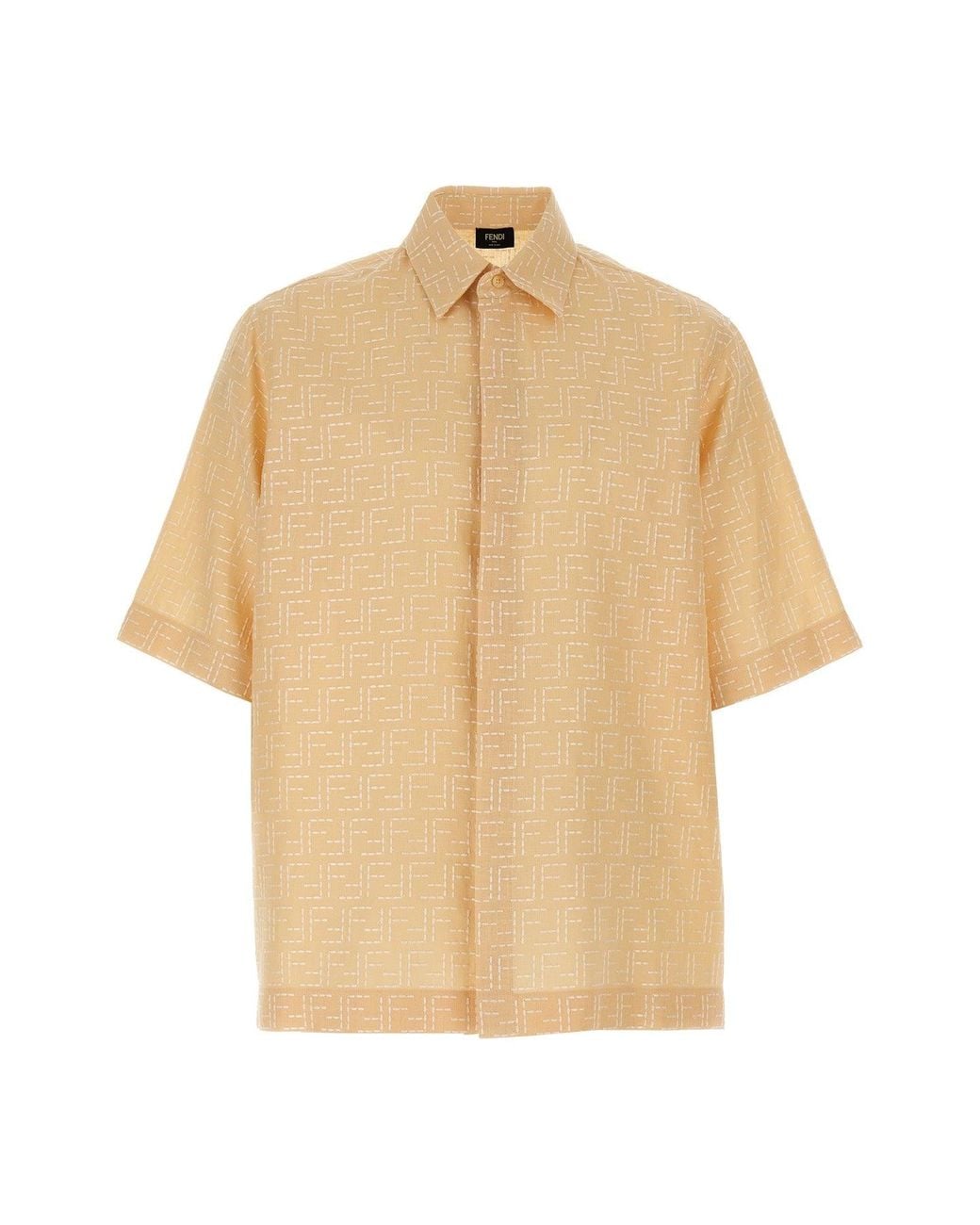 Fendi Natural Shirt 'Ff Jacquard' for men