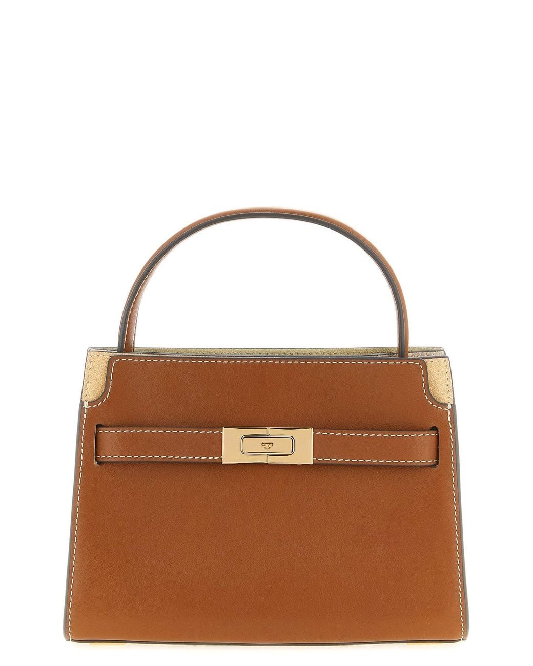 Tory Burch Brown 'Lee Radziwill Petite' Top-Handle Bag
