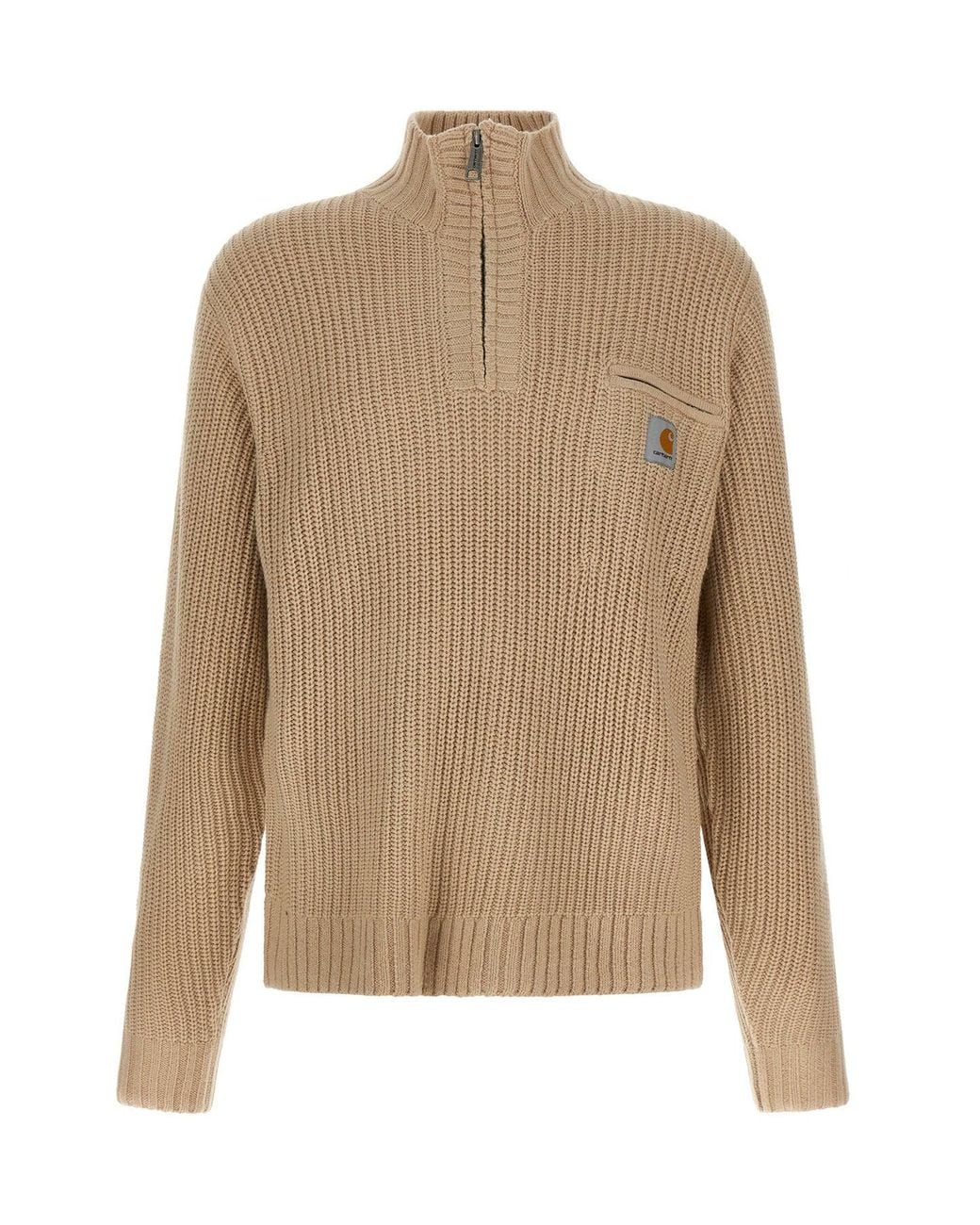 Carhartt Natural Sweater 'Detroit Half Zip' for men