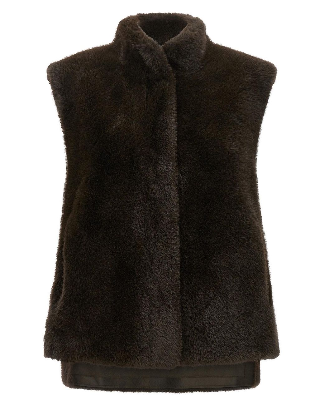 Lou Andrea Black Faux Fur Vest