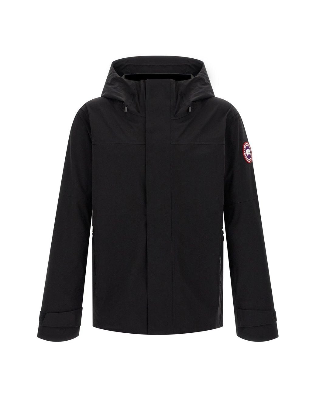 Canada Goose Black Technical Jacket With Signature Patch for men