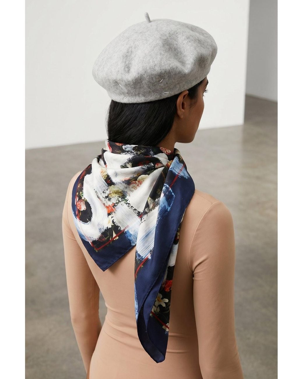 Maison Margiela Blue Silk Scarf
