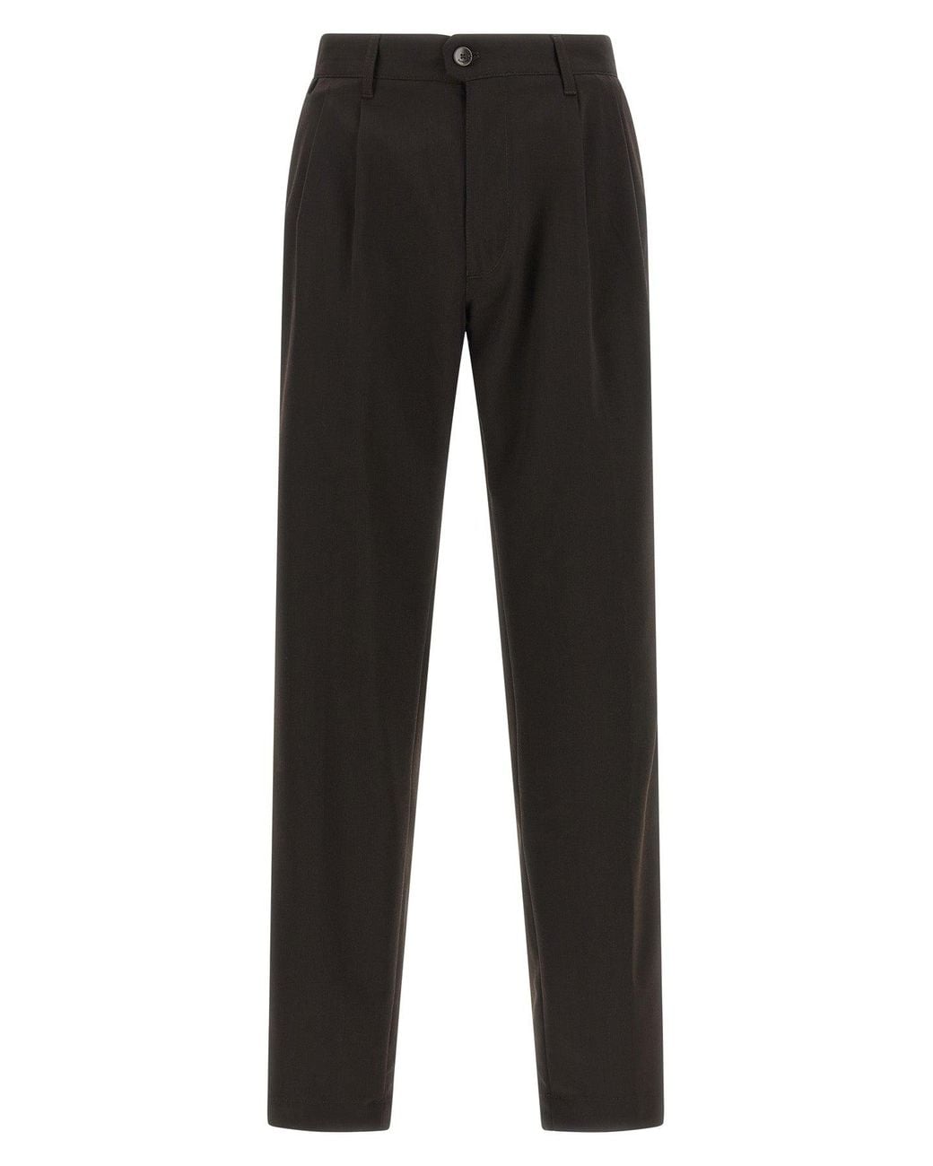 Incotex Black Pleated Trousers for men