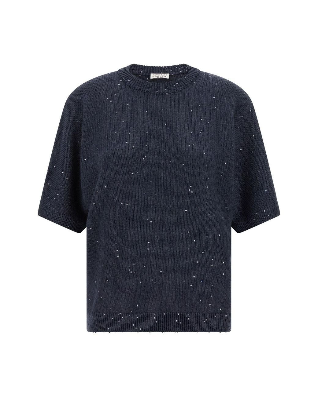 Brunello Cucinelli Blue 'diamante' Sweater