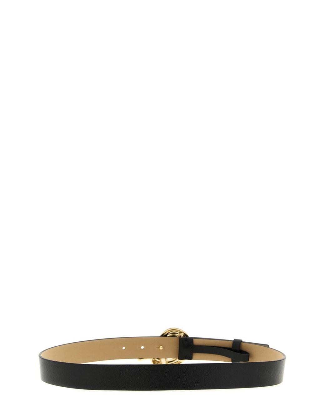 Fabiana Filippi Black Sculptural Knot Buckle Leather Belt