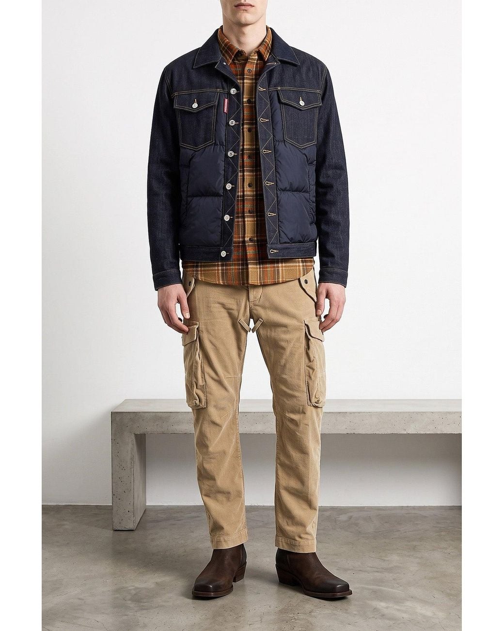 DSquared² Natural Corduroy Multi-Pocket Pants for men