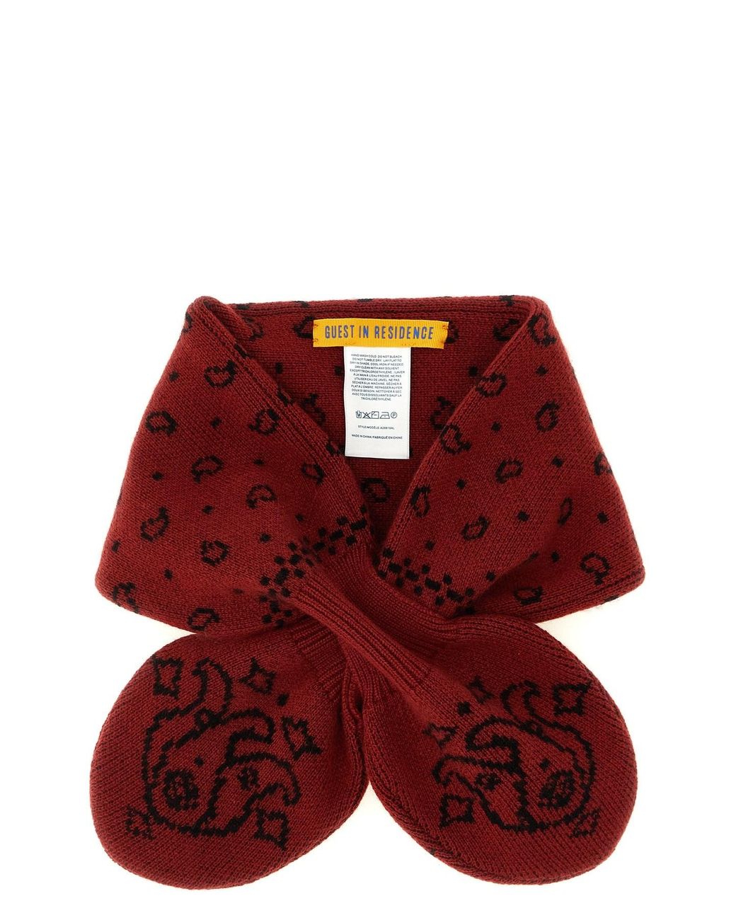 Guest In Residence Red 'bandana Bowtie' Scarf