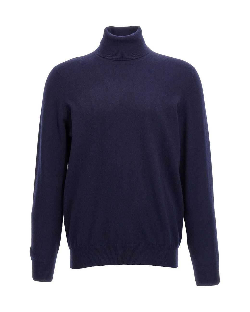 Brunello Cucinelli Blue Cashmere Turtleneck Sweater for men