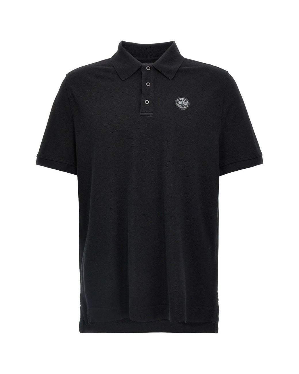 Canada Goose Black Polo With Label Patch for men