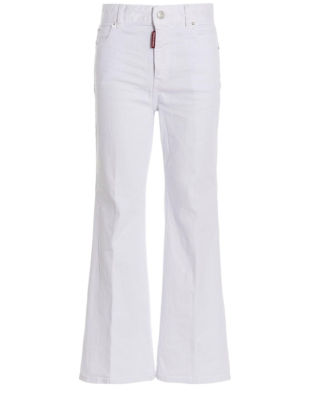 DSquared² White 'super Flared Cropped' Jeans