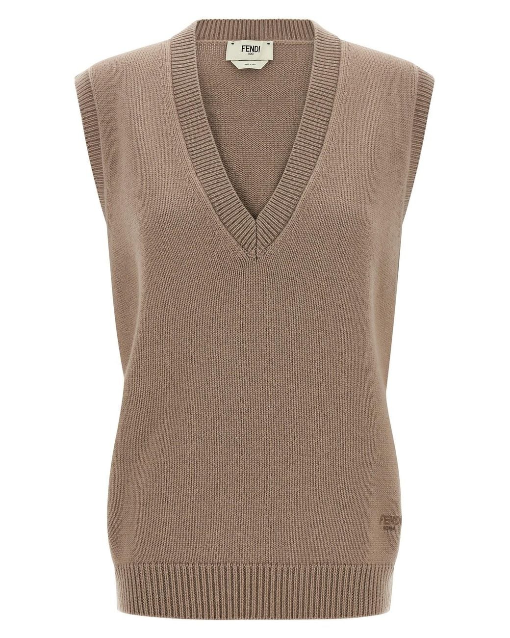 Fendi Brown Cashmere Vest