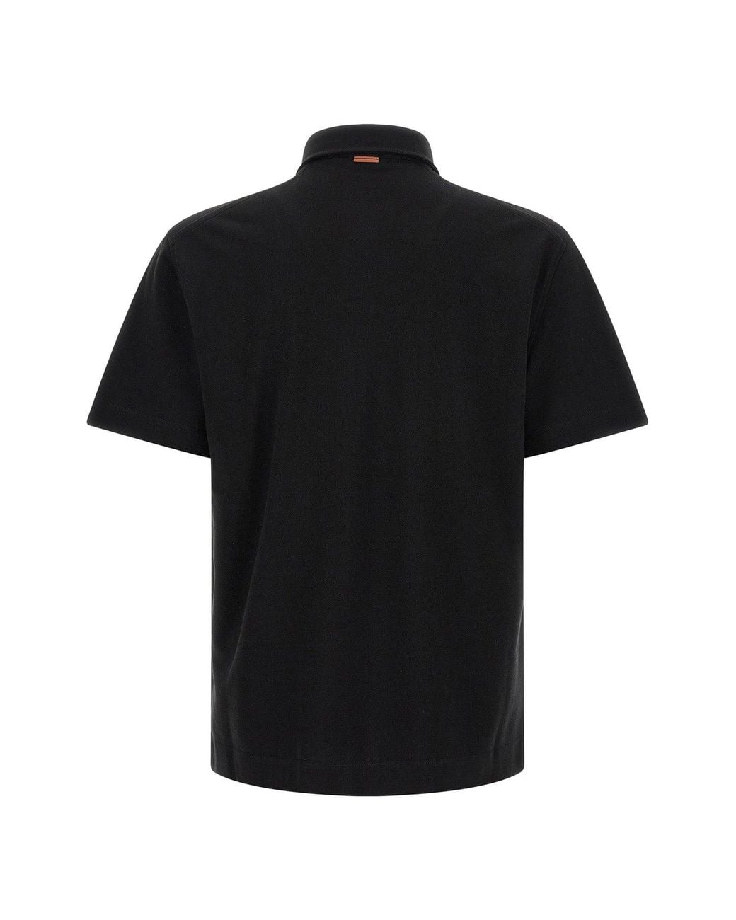 Zegna Black Cotton Polo Shirt for men