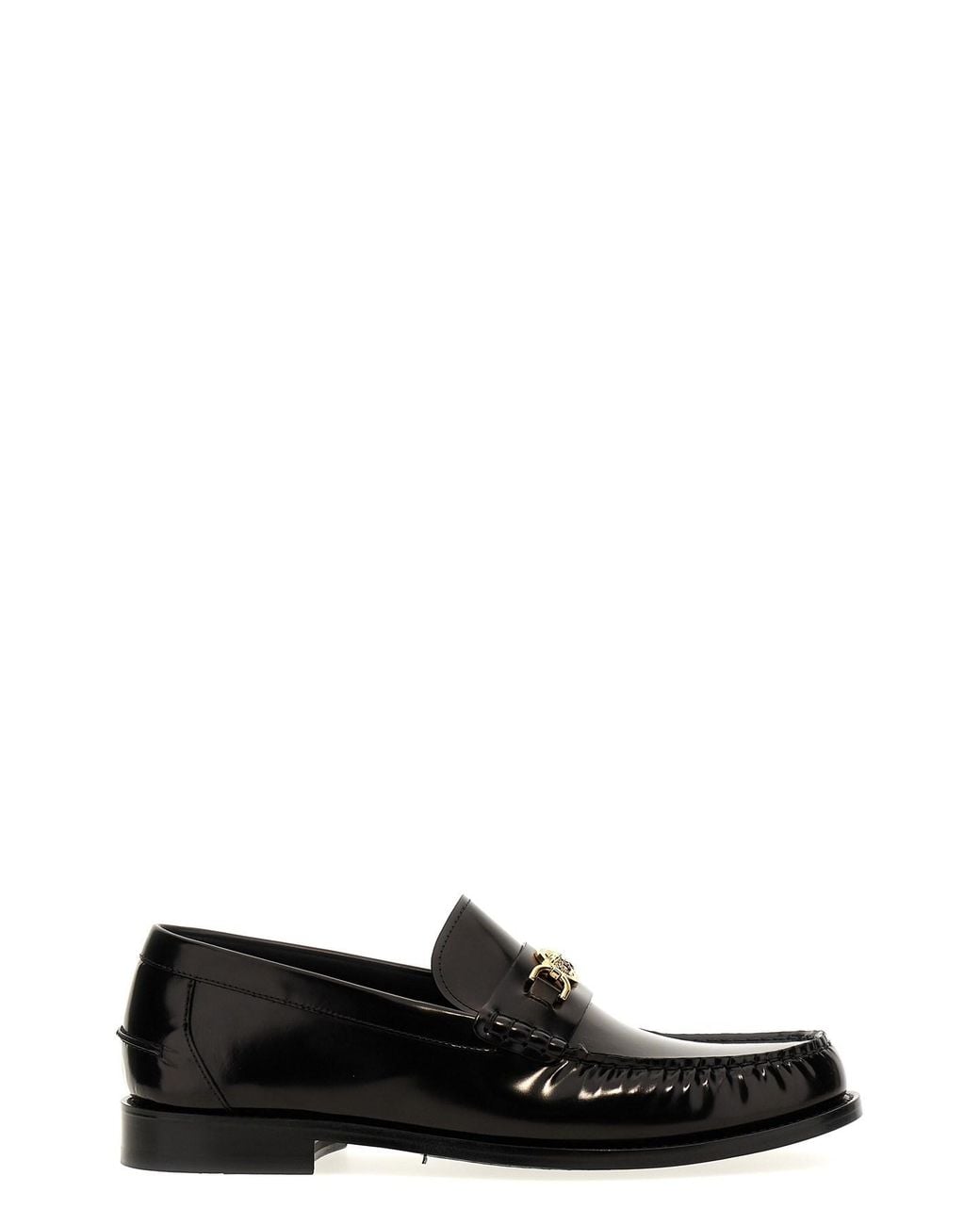 Versace Black Flat Shoes for men