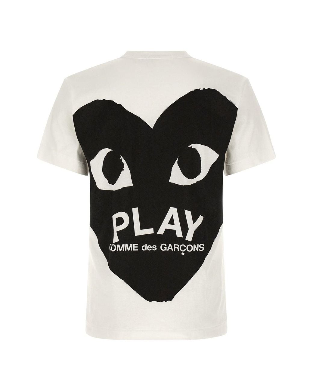 COMME DES GARÇONS PLAY White Embroidered Heart T-Shirt for men