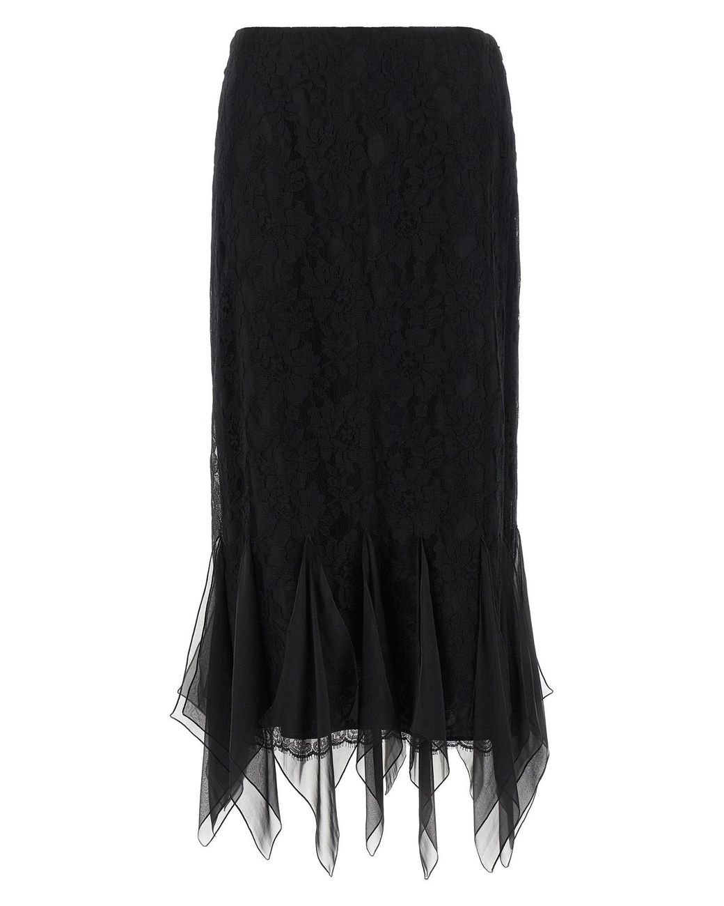 Valentino Garavani Black Lace Skirt