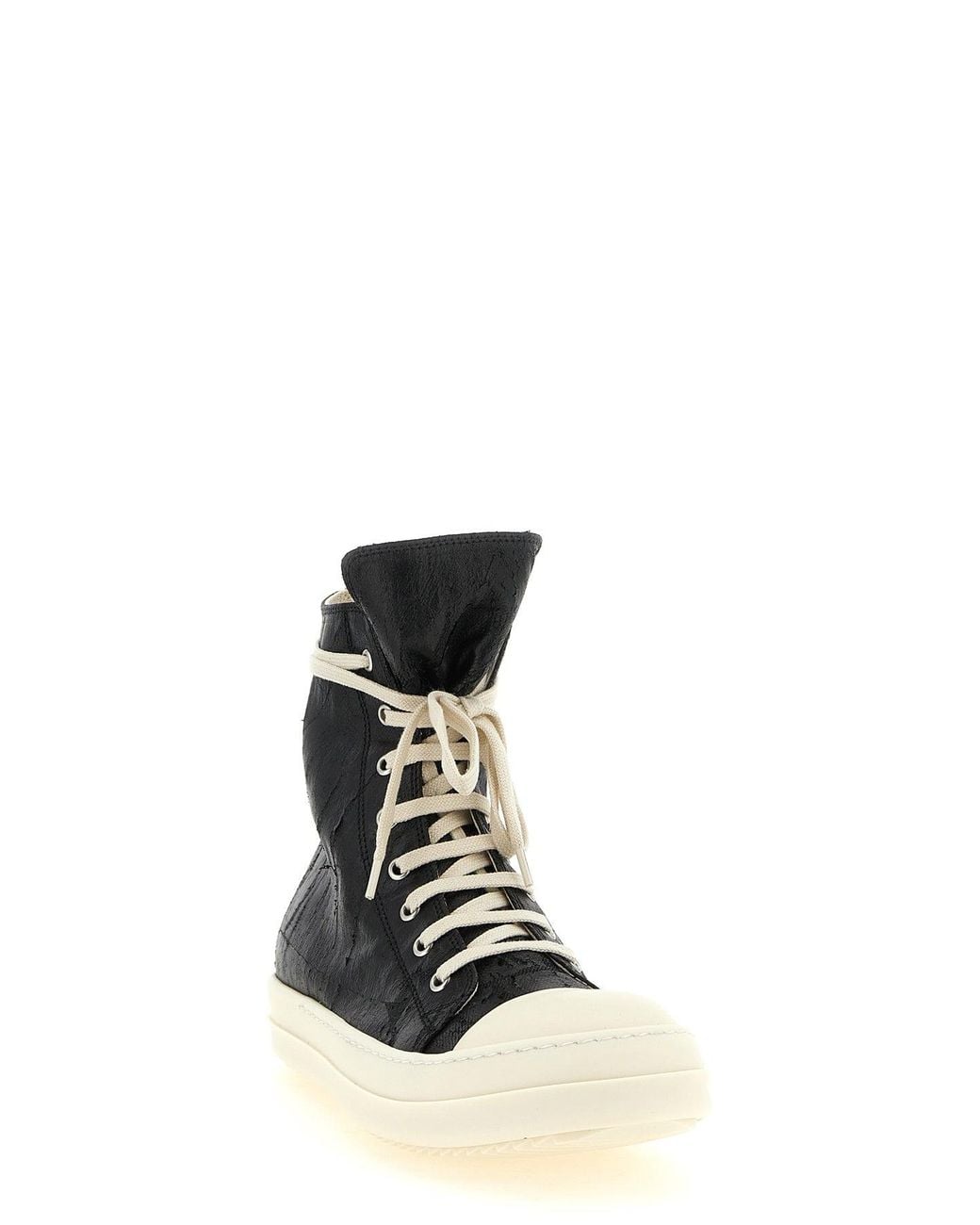 Rick Owens Black 'Sneaks' High-Top Sneakers for men