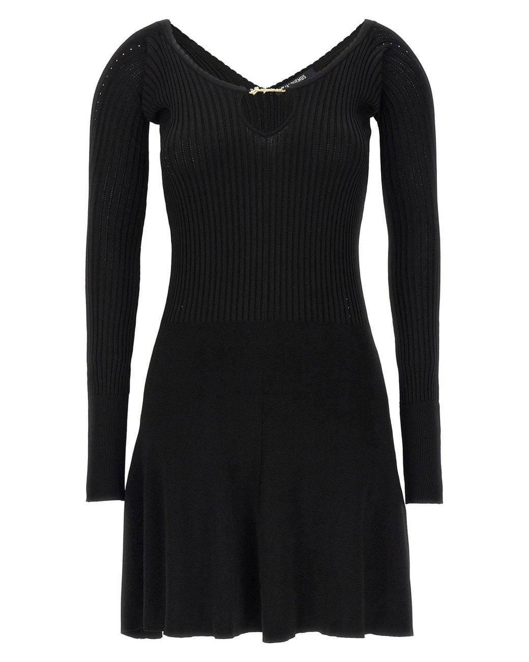 Jacquemus Black 'La Mini Robe Pralù' Mini Dress