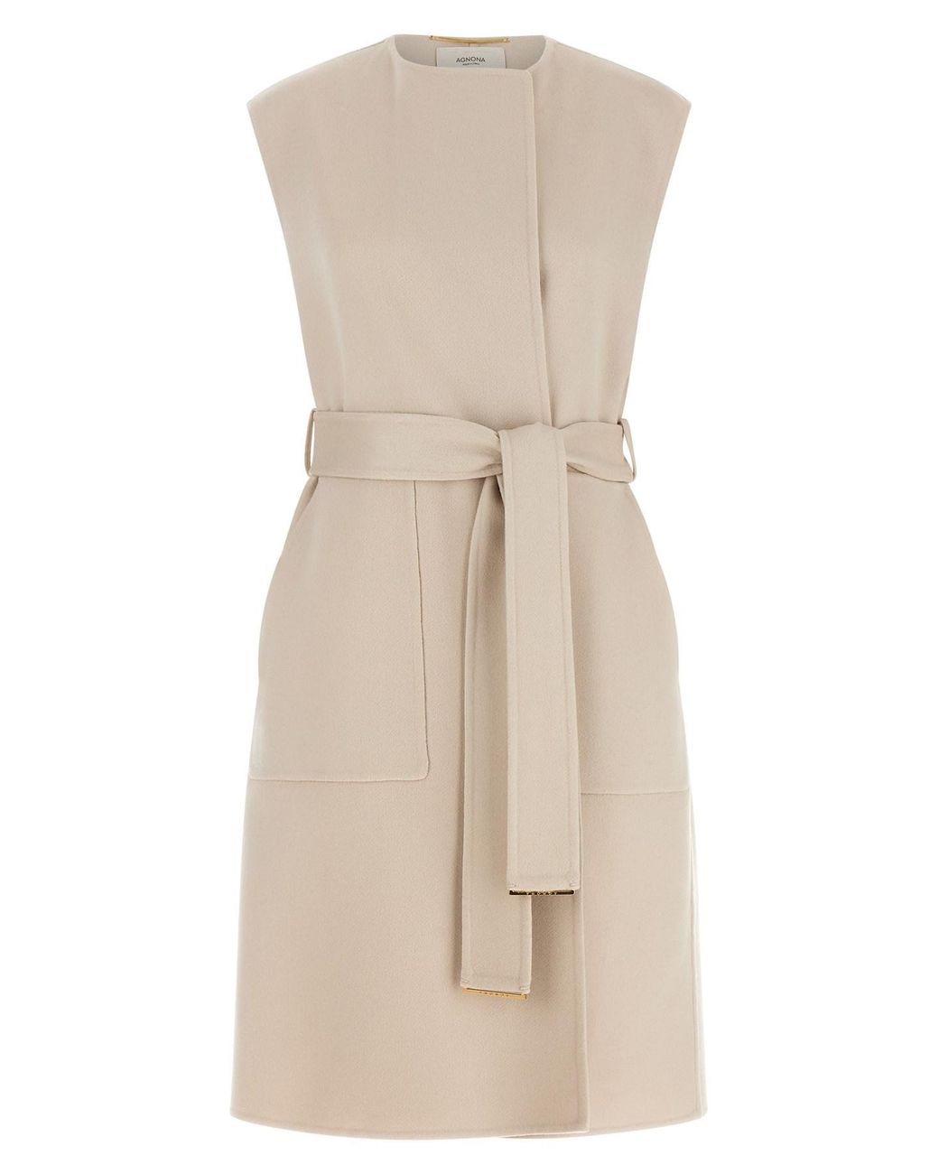 Agnona Natural Belted Vest
