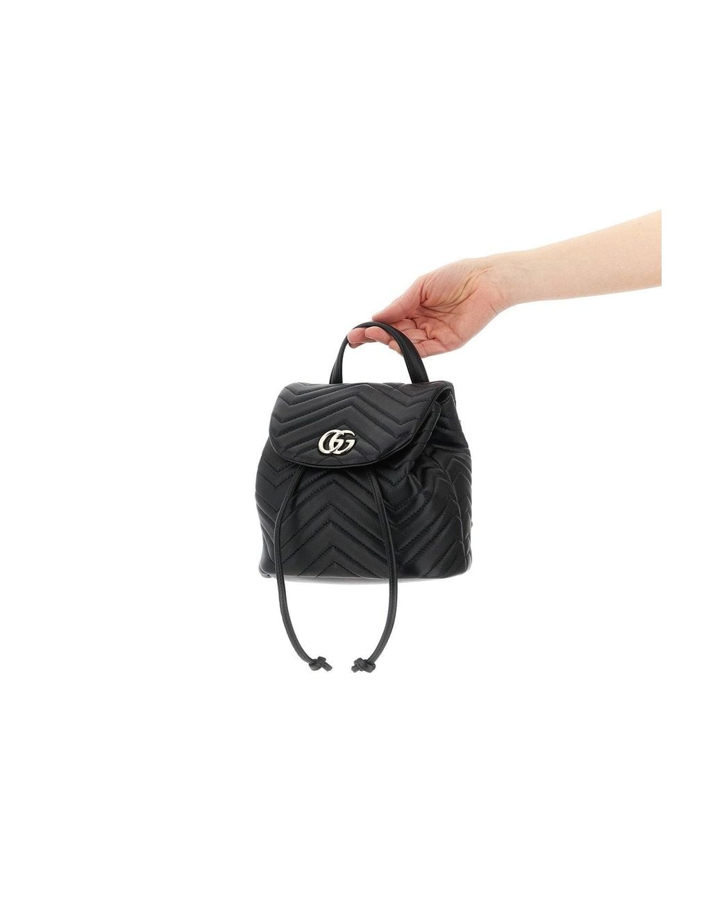 Gucci Black Mini Backpack Double G Detail