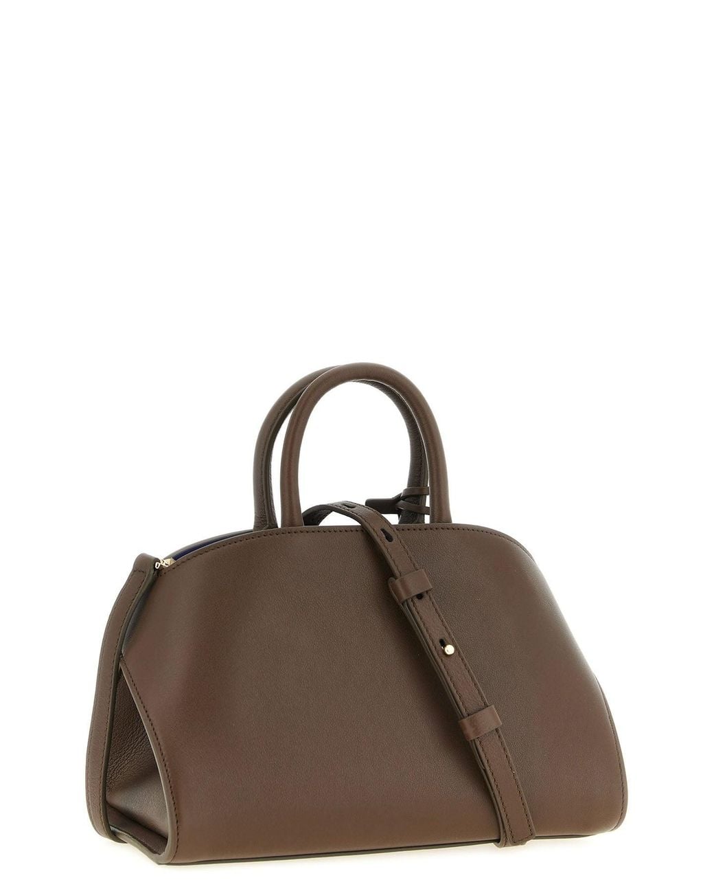 Ferragamo Brown Hug Bicolor (Xs) Top Handle Bag
