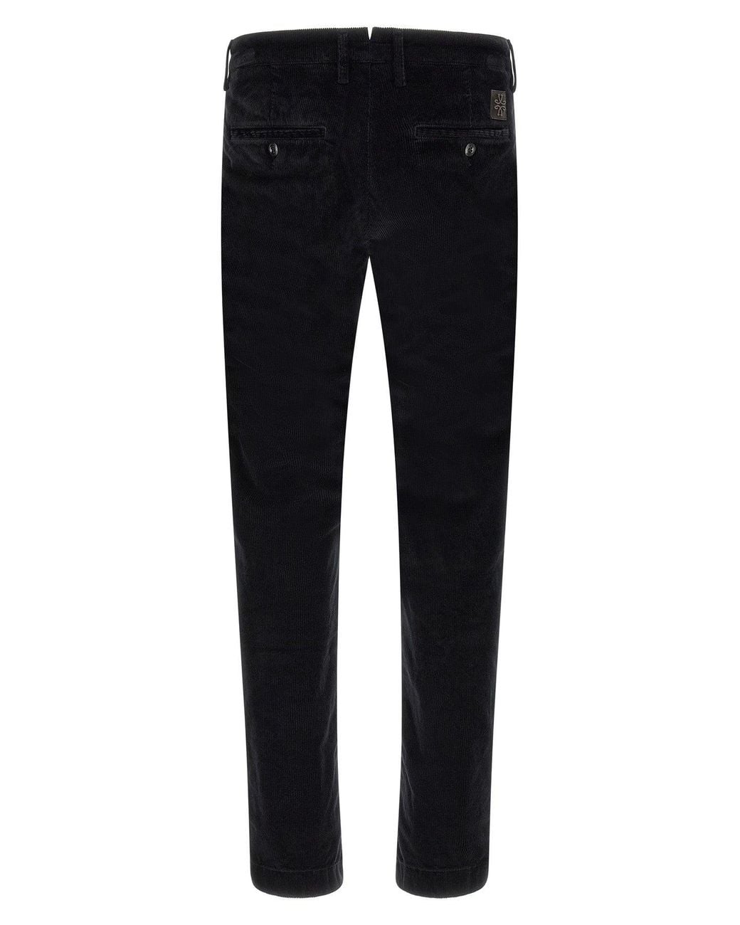 Jacob Cohen Blue Chino Trousers Metallic Logo Detail for men