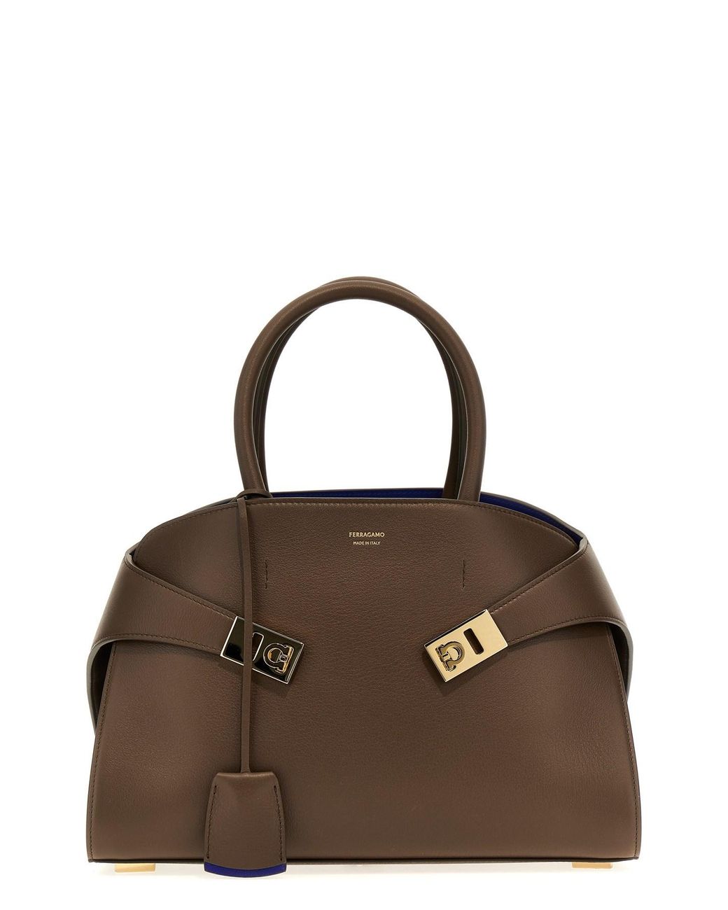 Ferragamo Brown 'hug (s)' Handbag