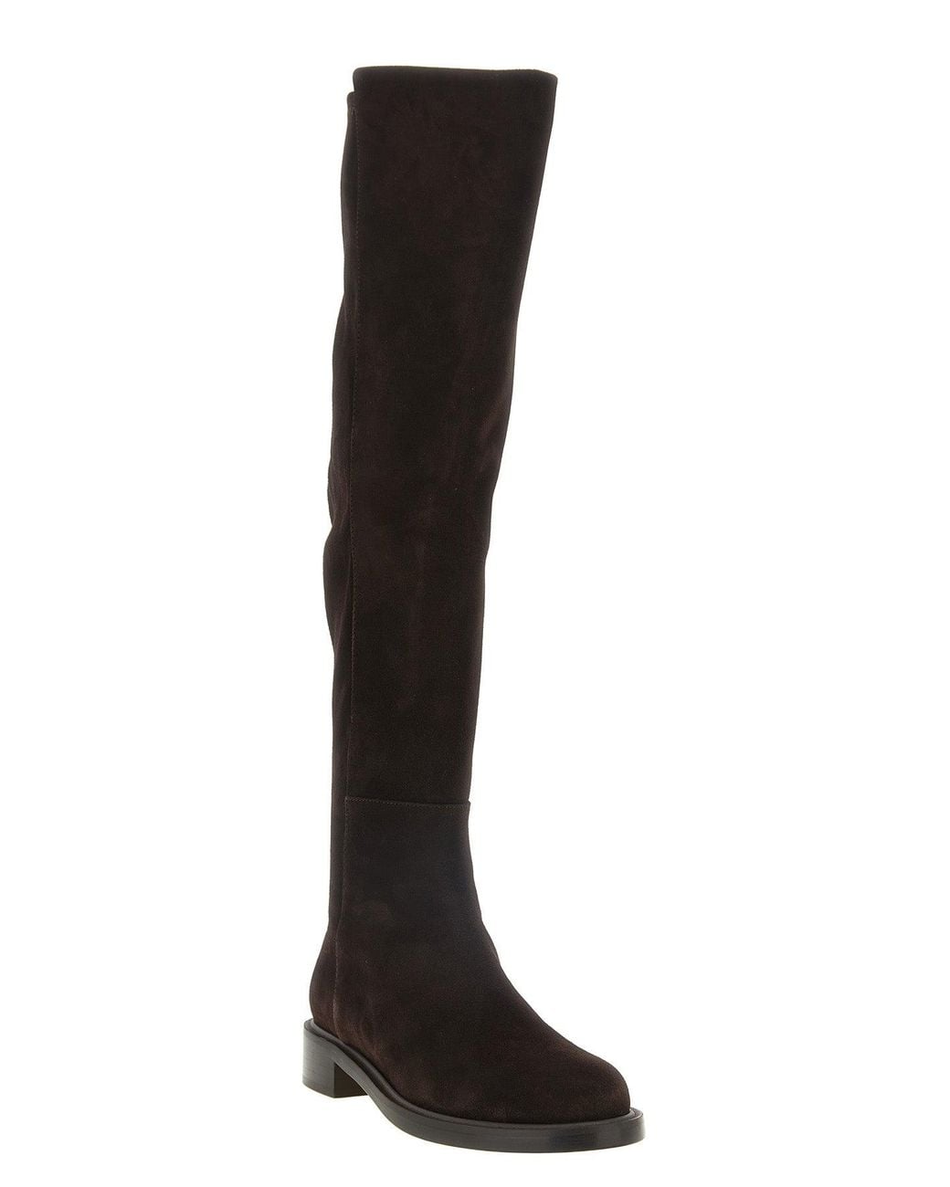 Stuart Weitzman Black Suede '5050 Gisele' Over-The-Knee Boots
