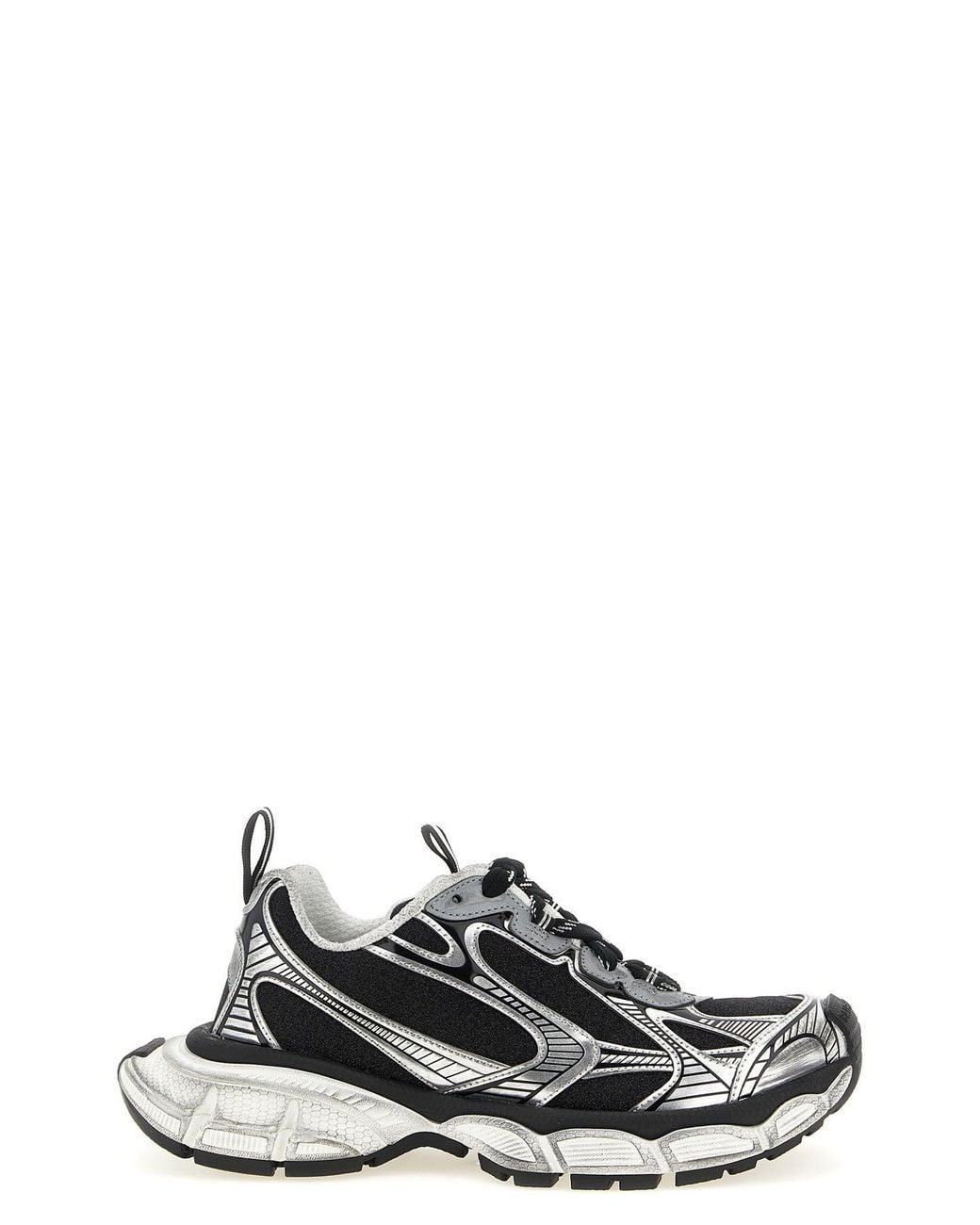 Balenciaga Black 3Xl Sneaker With Metallic Panels