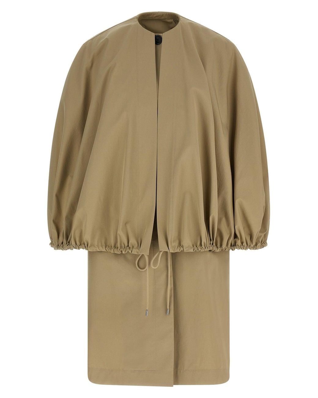 Totême Natural Cotton Detachable Cape Coat