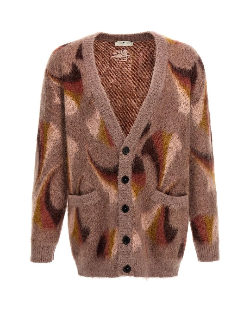 Etro Brown 'Fantasia Geometrica' Cardigan for men