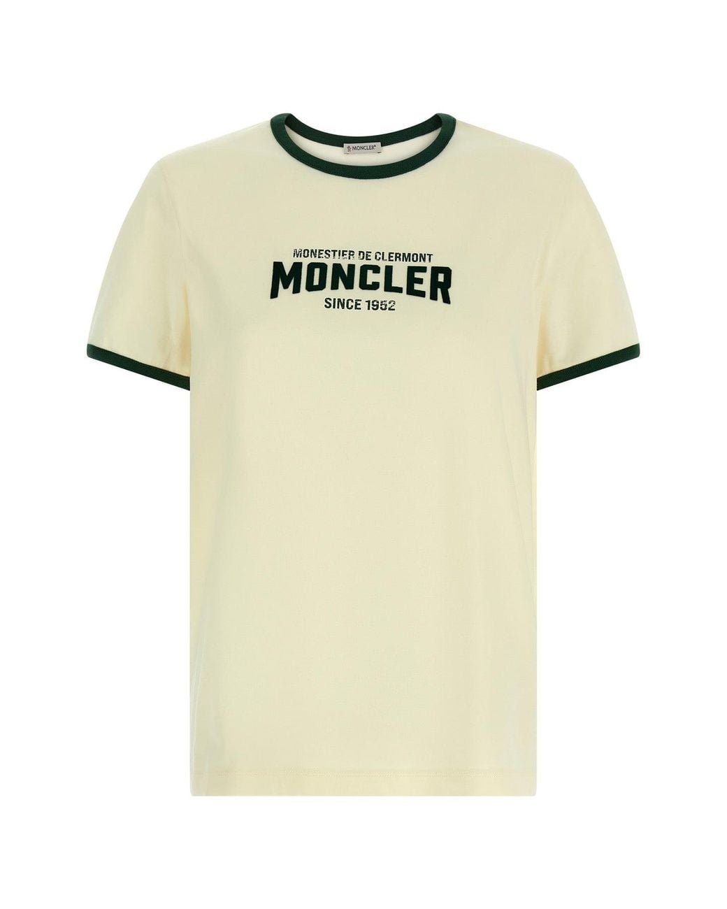 Moncler Yellow T-Shirt With Contrast Trims