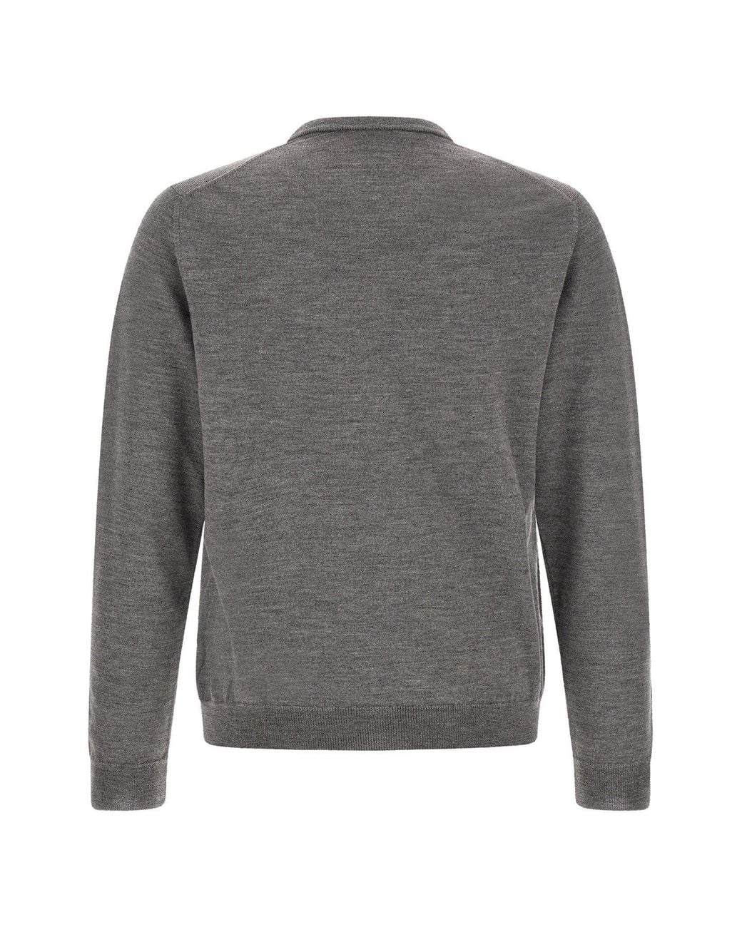 Zanone Gray Crewneck Sweater for men