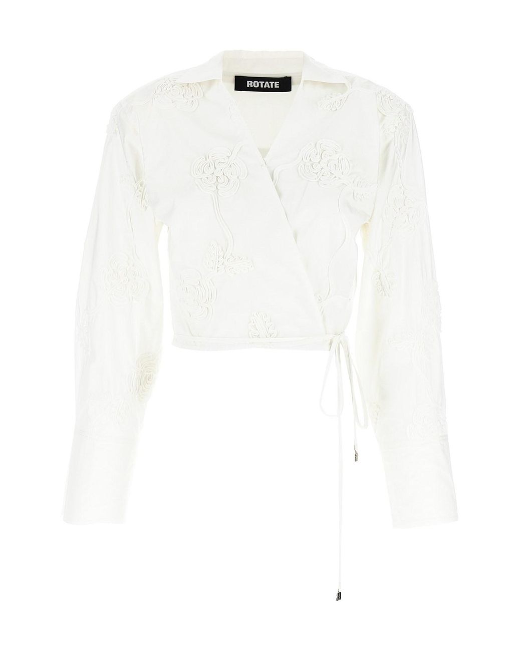 ROTATE BIRGER CHRISTENSEN White 'wrap Cotton' Shirt
