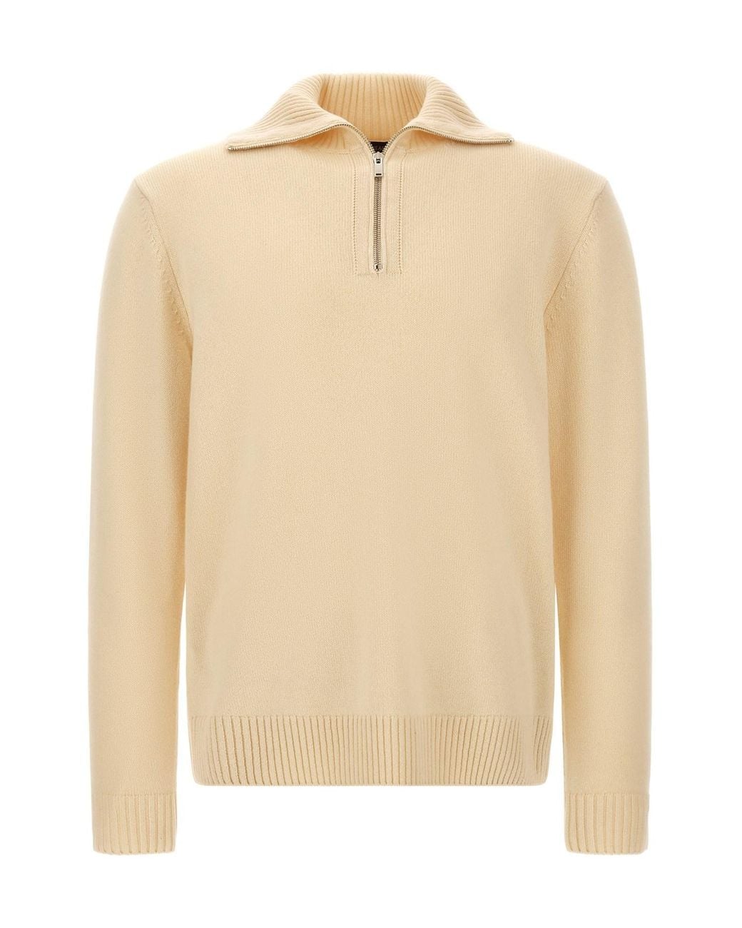 Zanone Natural Half Zip Sweater for men