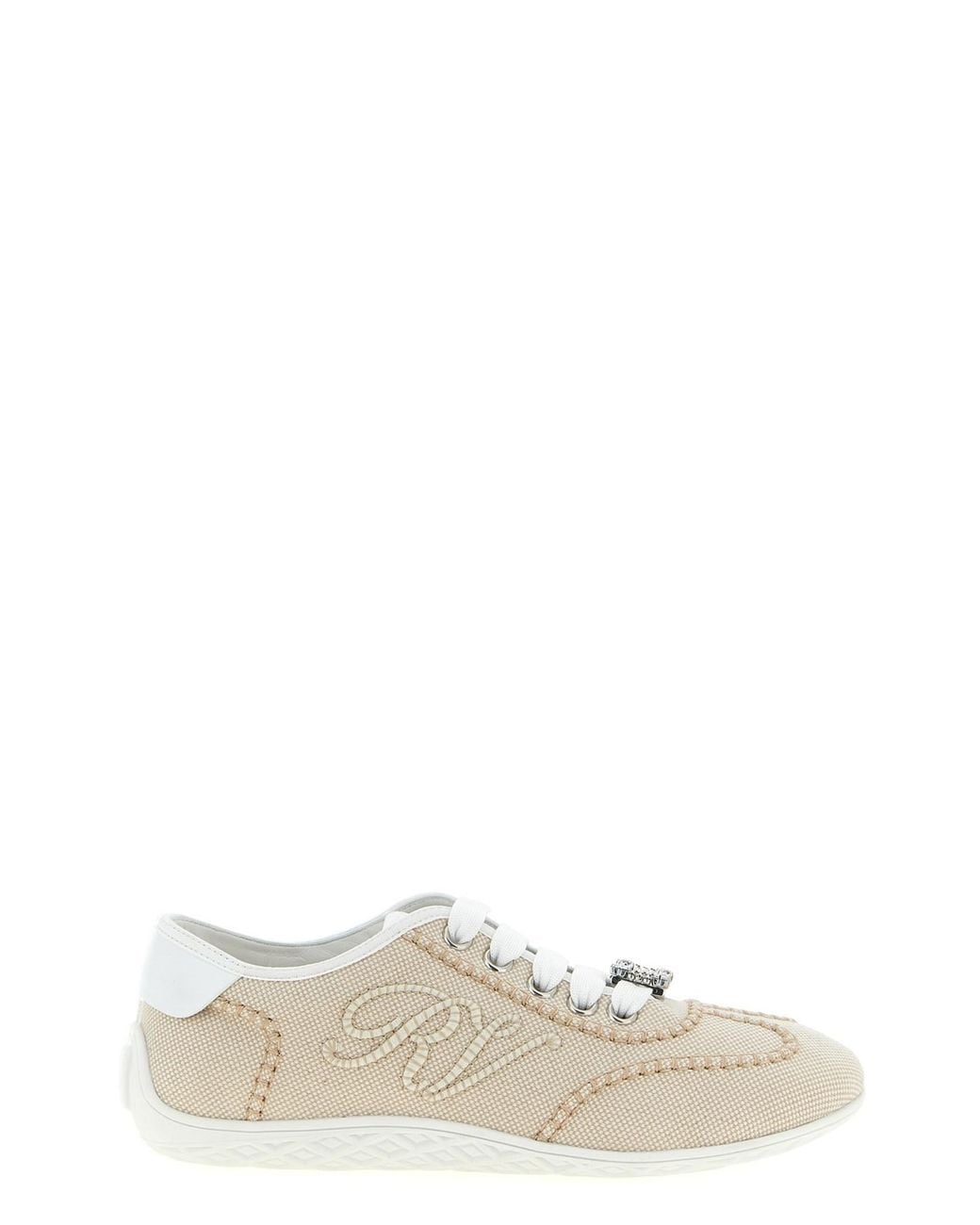 Roger Vivier Natural 'Viv Low' Sneakers