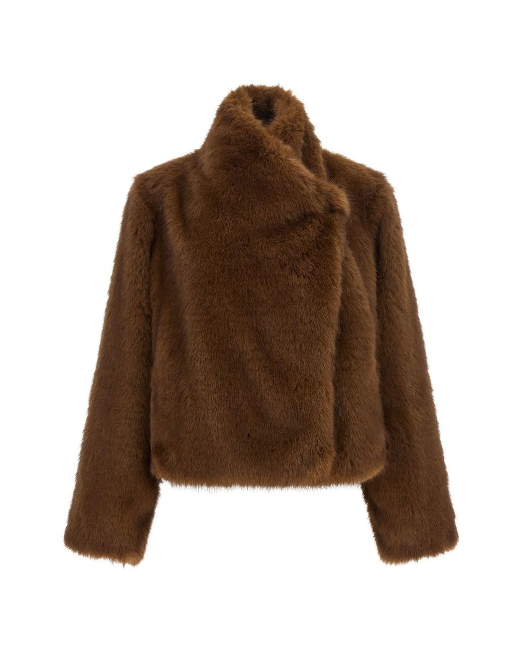 BB COUTURE Brown 'farrah First' Eco-fur Coat